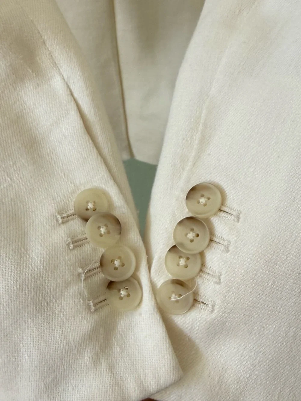VERONICA BEARD Upcollar Dickey Jacket in White Sz 2 - Picture 9 of 9